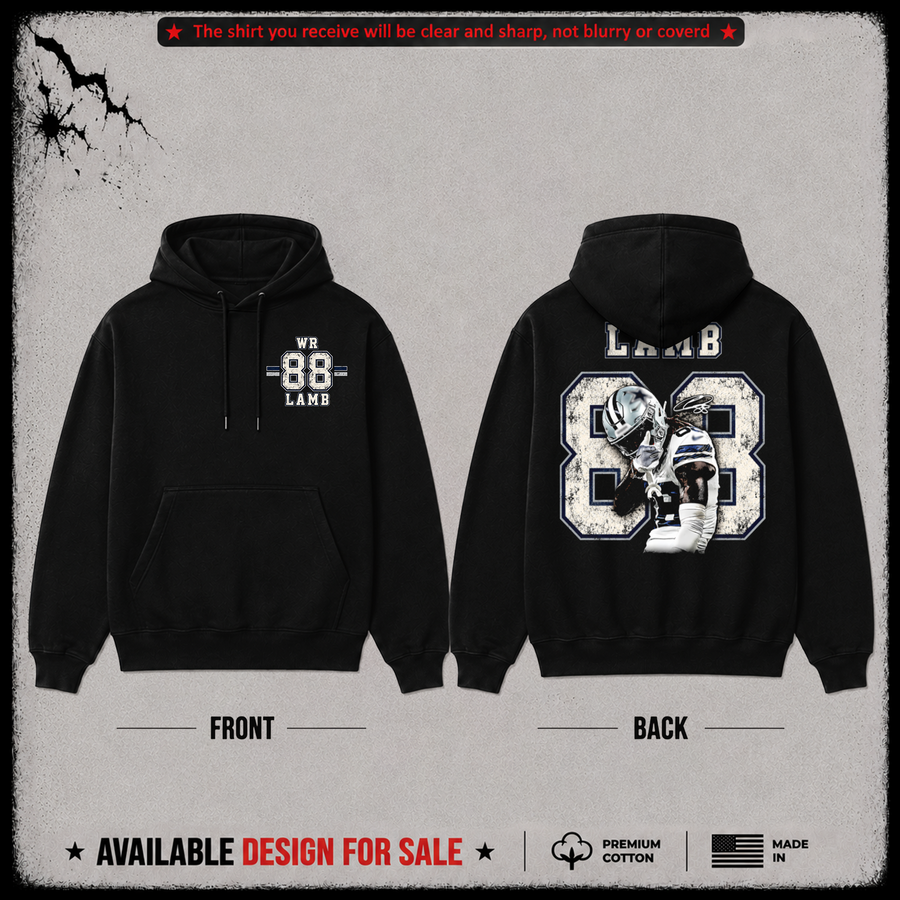 Ceedee Lamb WR-88 Premium 100% Cotton Hoodie From Dallas Cowboys