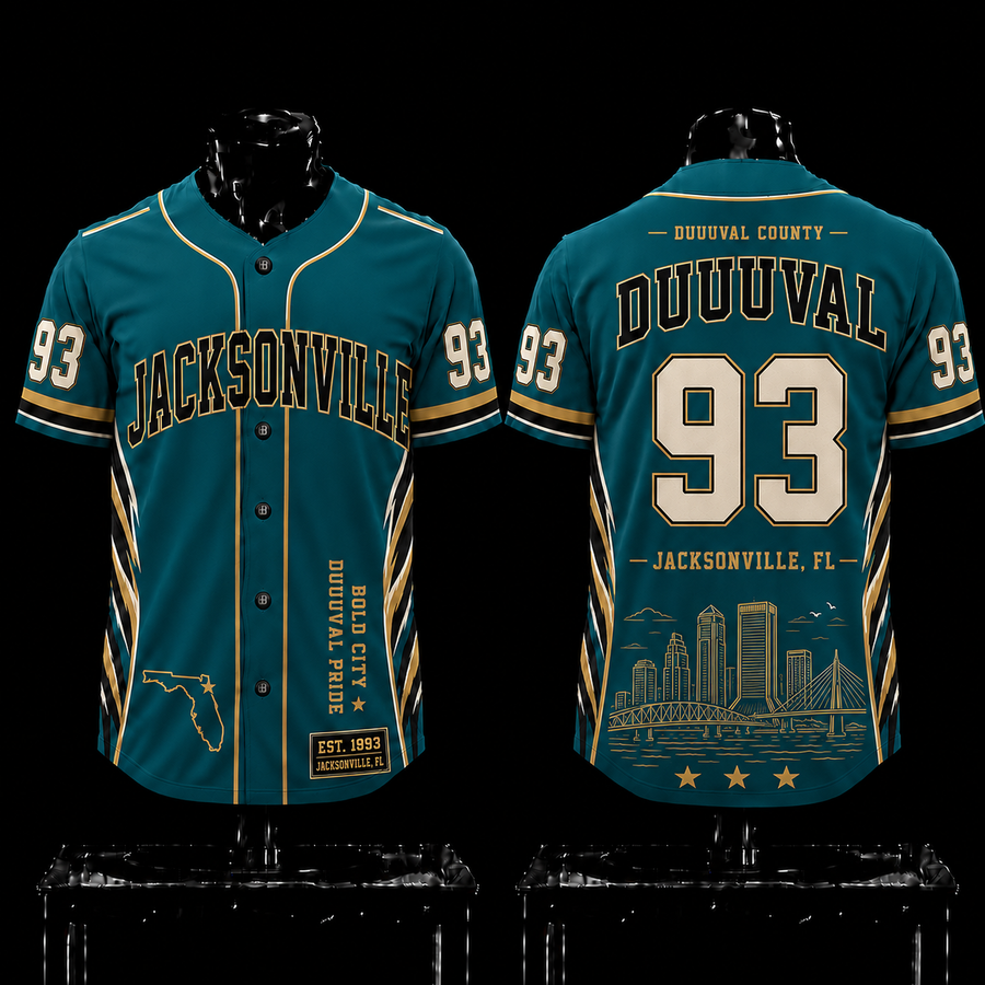 Jacksonville Jaguars 'Duuuval' 1993 EST Premium Baseball Jersey 2026