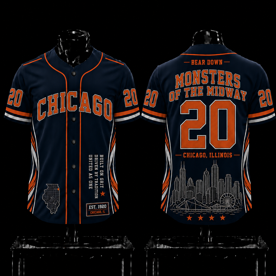 Chicago Bears 'Monster Of Midway' 1920 EST Premium Baseball Jersey 2026