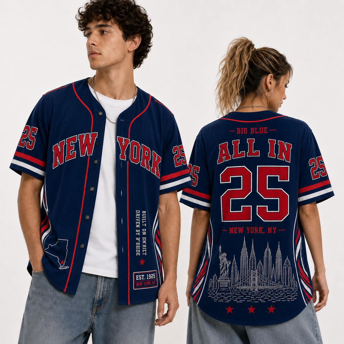 New York Giants 'All In' 1925 EST Premium Baseball Jersey For Big Blue