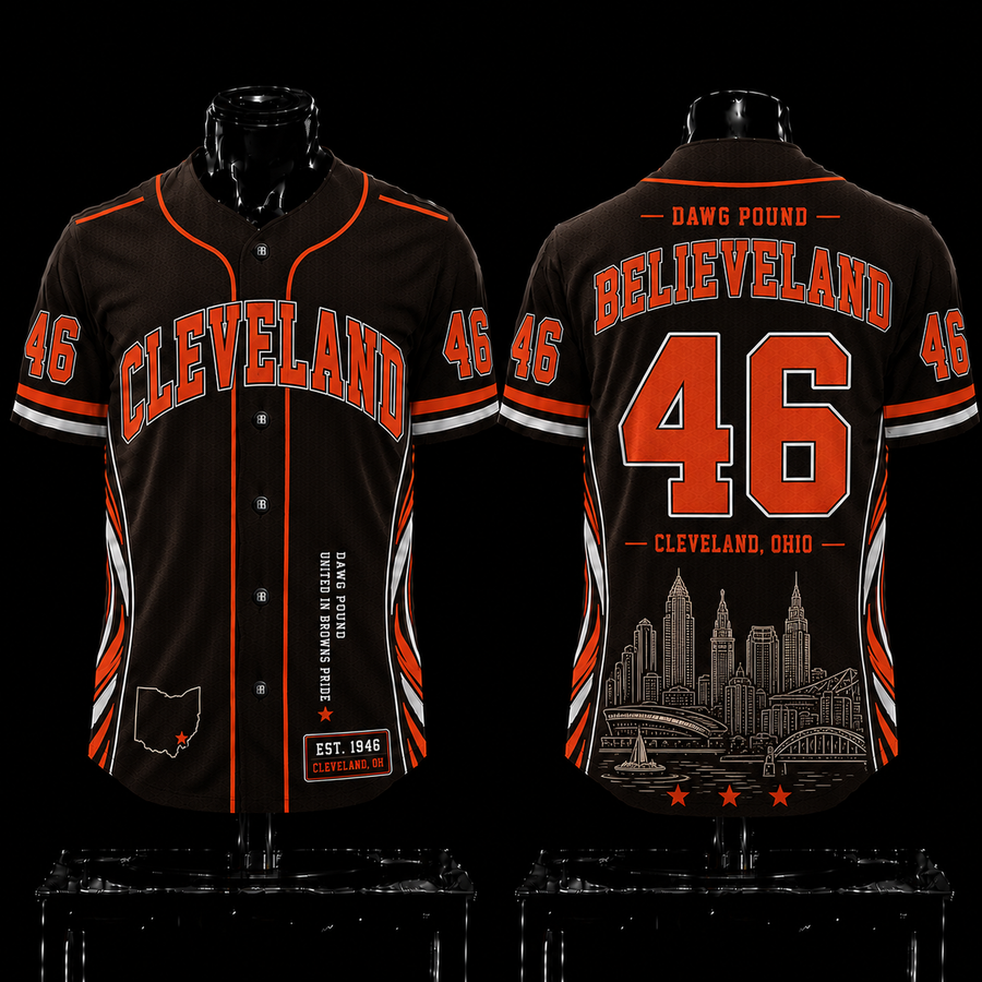 Cleveland Browns 'Believeland' 1953 EST Premium Baseball Jersey 2026