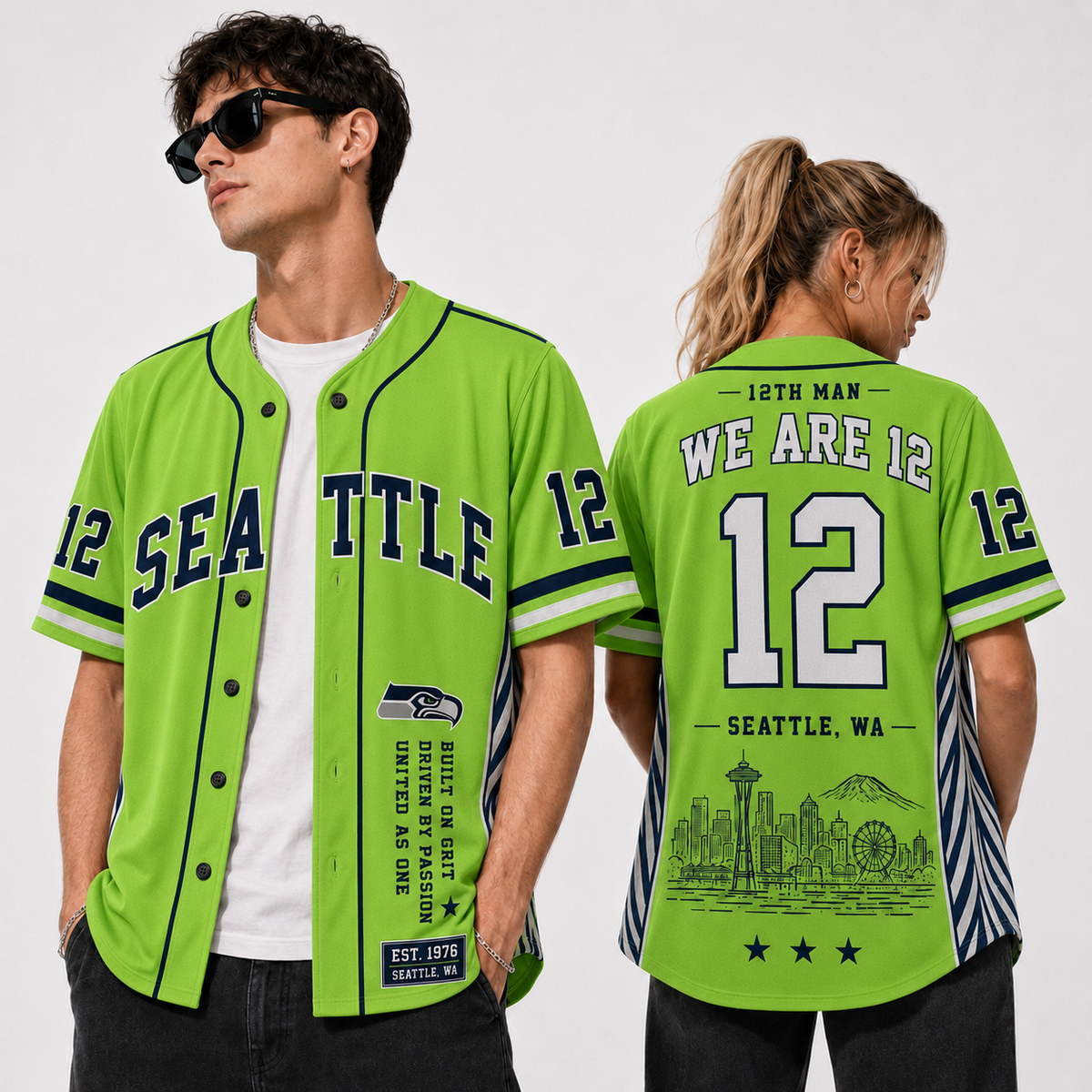 Seattle Seahawks 'We Are 12' #12 Premium Baseball Jersey 2026